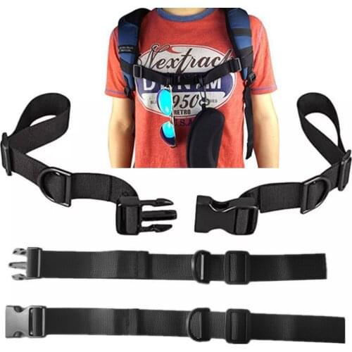 Backpack Chest Harness Strap Adjustable Non-Slip Children Adults Backpack Shoulder Belt for Camping Hiking Bags Accessories