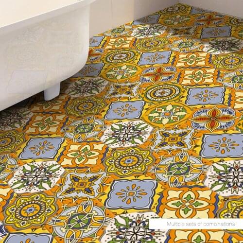 Alwayspon Fashion Self adhesive decorative floor Sticker Anti Slip waterproof DIY decorative tile