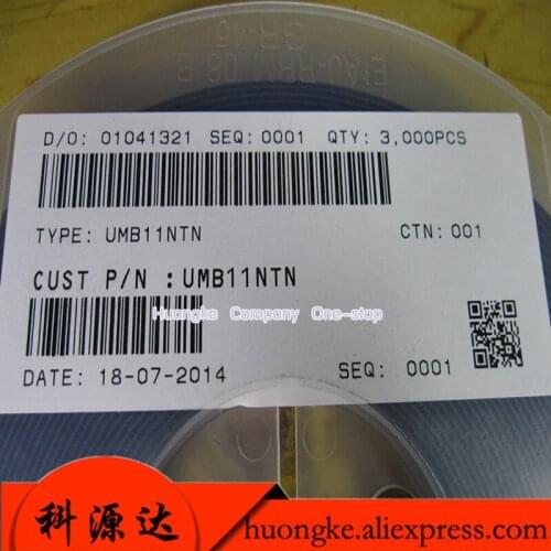 50pcs/lot UMB11NTN silk screen B11 NPN 100MA 50V SOT363 in stock