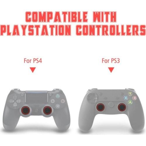 4pcs Silicone Analog Thumb Stick Grips Cover for Xbox 360 a Playstation 4 ps4/ps3 pro slim gamepad b