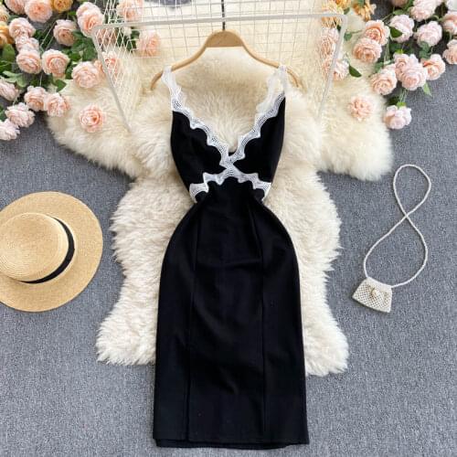 SINGREINY Women Design Wavy Strap Dress Elegant Sexy V Neck Sleeveless Party Dresses Summer Off Shoulder Split Short Sundress