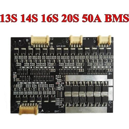 Super Balance 13s 14s 48v 16s BMS 5A Max Current 50A 25A Discharge Lithium Lifepo4 Polymer Balance Active 20S LTO 48V