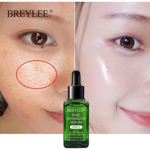BREYLEE Pore Refining Serum Facial Essence Shrink Pores Moisturizing Anti-aging Oil Control Whitening Tightens Essence Skin Care