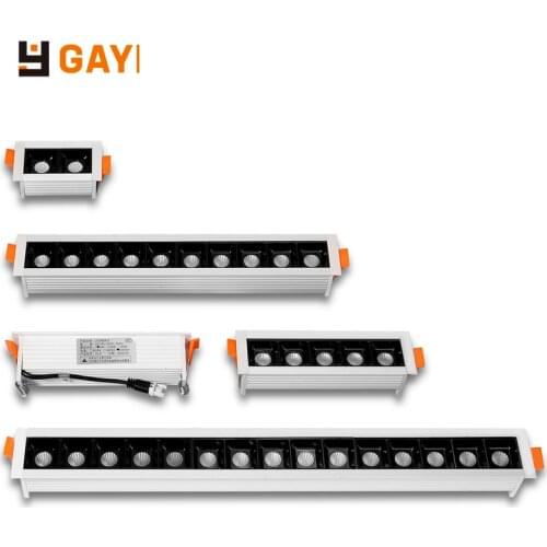 2021 LED Recessed Line Surface Mounted Grille Light 4W 10W 20W 30W Recessed Ceiling Light 110V 220V Office Home Living Room