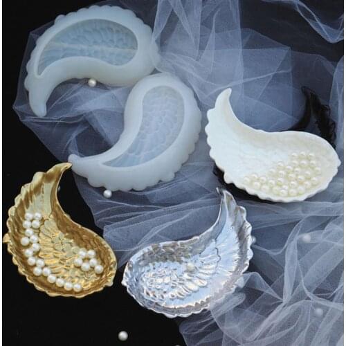 1 Pair DIY Wing Tray Silicone Jewelry Resin Mold Wings Shape Dishes Plate Mold Resin Casting Mold Jewelry Art Craft Tool