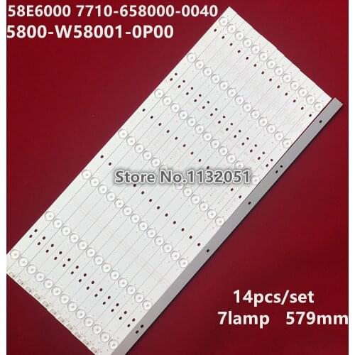 14pcs LED Backlight strip 7lamps 5800-W58001-0P00 For Skyworth 58M6 58V6 58E360 58E6000 58E6100 Screen RDL580WY