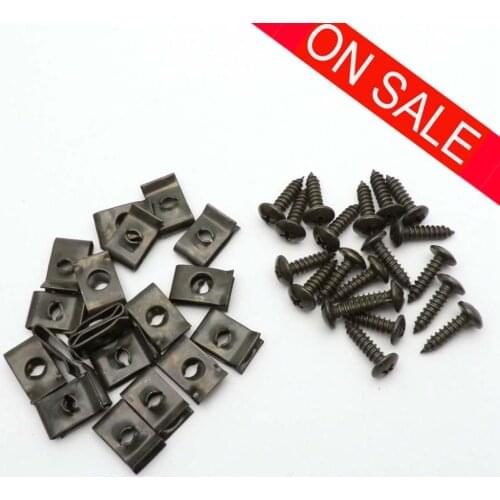 20 set Motorcycle Scooter ATV Moped Plastic Cover Screw and Clips