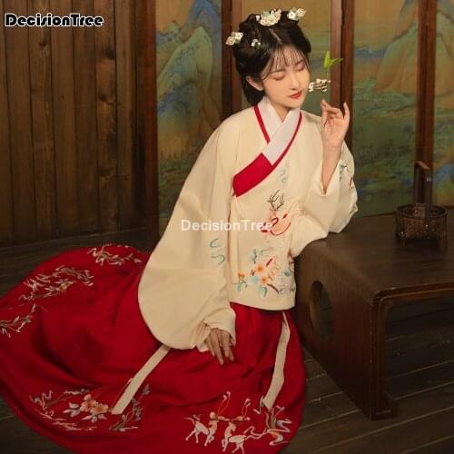2021 hanfu costume for women chinese traditional fairy classical dance outfit han tang song dynasty ancient lady long dress