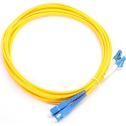 25M LC-SC Duplex Singlemode Fiber Optical Optic Patch Cord Jumper Cable LC To SC