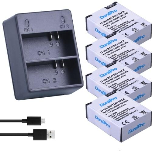 4pcs AHDBT-301 AHDBT 301 Li-ion Battery + Dual Charger AHDBT-301 AHDBT-201 for Gopro Hero 3+/3 Hero3+ Hero3 Camera Hero3 Go Pro