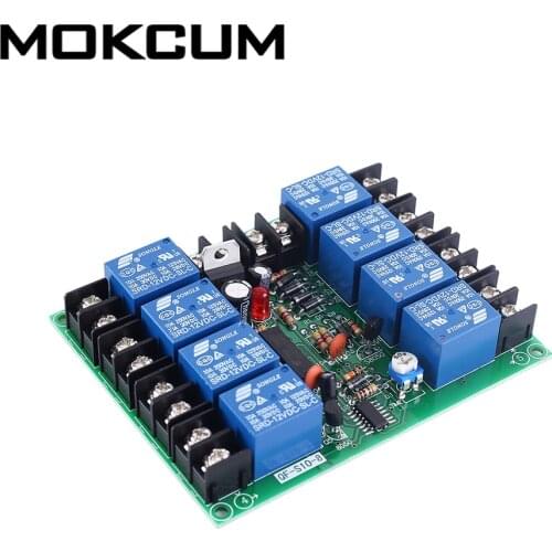 AC DC 12V 10A 8-Channel 8CH Power Time Sequence Board 0.2-4s Adjustable Sequential Controller Module