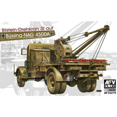 AFV Club AF35279 1/35 German Kfz.100 Bussing Nag 4500A W/ Bilstein 3T Crane Plastic Model Building Kit