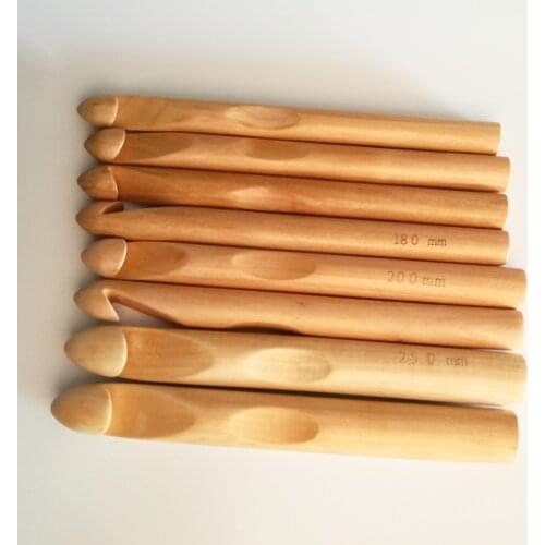 15mm 18cm 20mm 25mm hooks crochet Circular Wood Bamboo Knitting Needles Pins for Thick Yarn DIY Crafts Sewing Knittingweaving