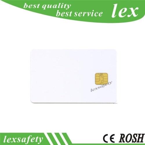 Free Shipping 100pcs Contact Smart Cards PVC FM4428 chip printable card whit Compatible SLE 5528 Blank IC Card