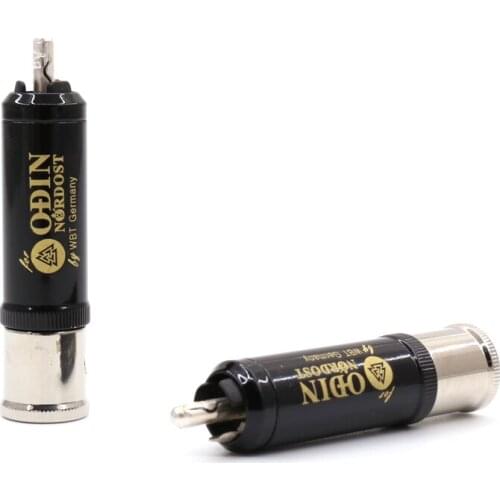 Free shipping ODIN pure copper silver plated RCA plug WBT RCA jack for audio interconnect cable