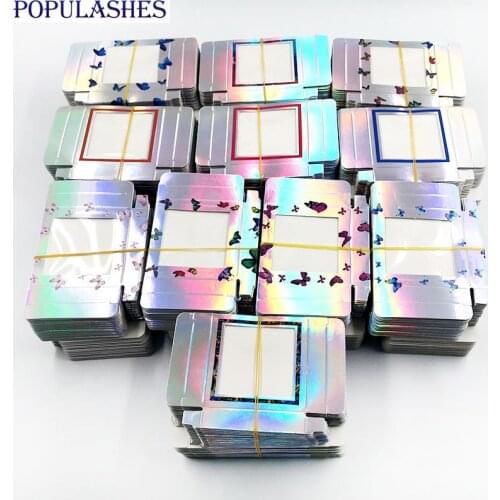 Glitter 25mm Eyelash Packaging Wholesale Butterfly Print Laser Lase Cases Packaging with Tray Square box Lash Package