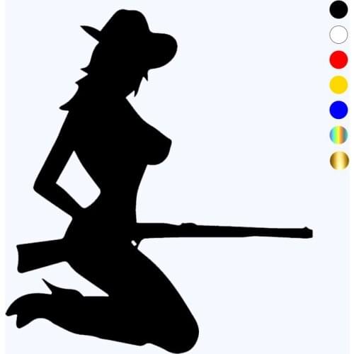 CK20842# Die-Cut Vinyl Decal Huntress Car Sticker Waterproof Auto Decors on Bumper Window Laptop