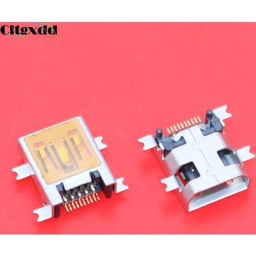 Cltgxdd 1pcs Mini usb connector 10pin usb jack socket charging port , 4 foot stick V3 port
