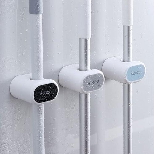 Household Mop Broom Hooks Racks Punch Free Mop Holder Home Storage Holder Brush Broom Hanger Kitchen Bathroom Organizer