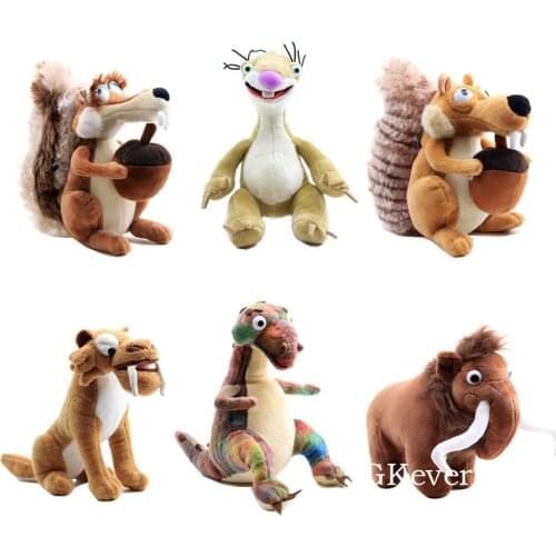 20 cm Movie Ice Squirrel Plush Toys Doll Peluche Elephant Lion Stuffed Animals Toys Women Kids Birthday Gift