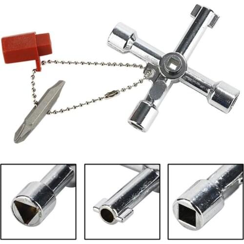 Multi-use Cross Switch Key Wrench With Accessories Universal Square Triangle Train Electrical Cupboard Box Elevator Cabinet