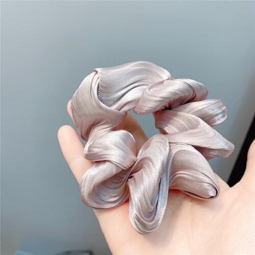 Beautiful large intestine ring silk light satin hair ring hair rope Mori net red Korean French sweet super fairy hair accessorie
