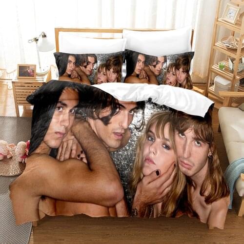 Maneskin Bedding Set Single Twin Full Queen King Size Stars Maneskin Bed Set Childrens Kid Bedroom Duvetcover Sets 3D Print 020