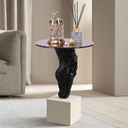 Creative Home Furnishing Hotel Living Room Floor Decorations Drinking Water Horse Head Statue Storage Small Table Ornament