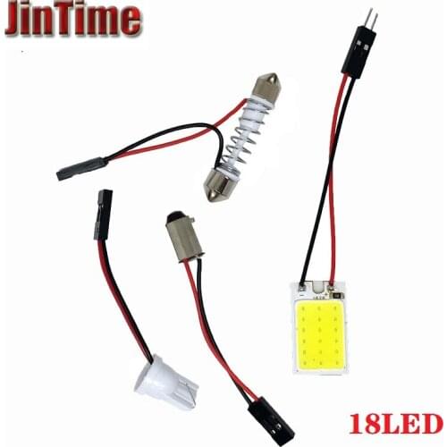 1pcs Reading 12 V Xenon HID White T10 C5W 18 24SMD 36 SMD 48SMD COB Dome Map Light Bulb Car Interior Panel Lamp LED styling