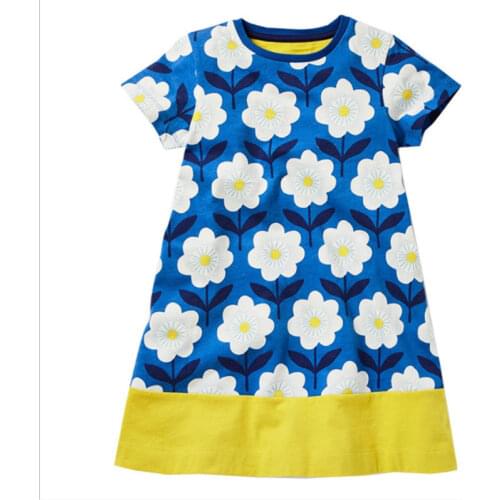 Jumping Meters Baby Girls Dresses Cotton Dots Summer Applique Hot Selling Bee Kids Clothing 2-7T Girls Party Dresses