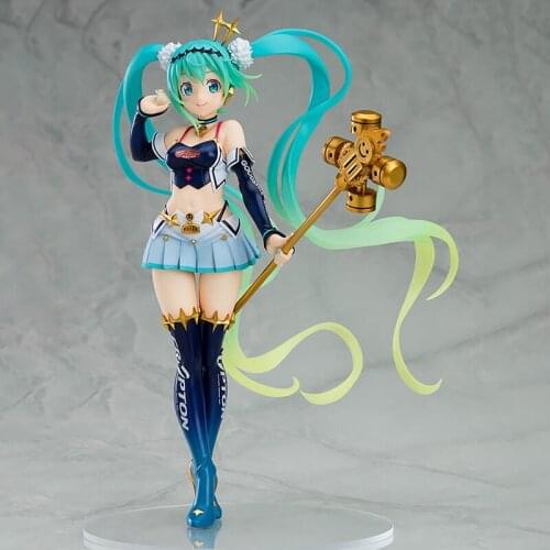 Spot MaxFactory Miku MF ACING MIKU 2018 Summer Ver. 22.5cm PVC Anime Figures Collection Doll Decration Model Toys Gifts