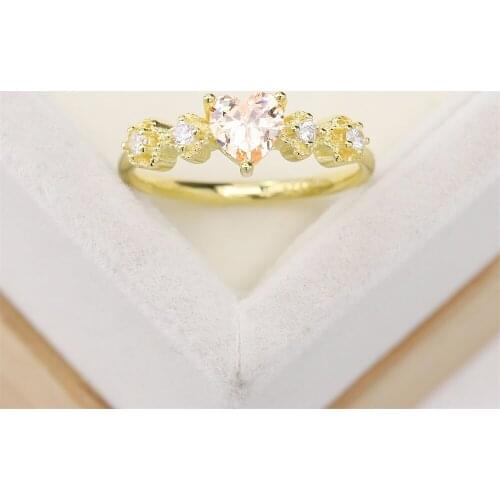 Best selling European and American S925 pure silver plated gold creative wedding ring love Haoshi jewelry womens gift