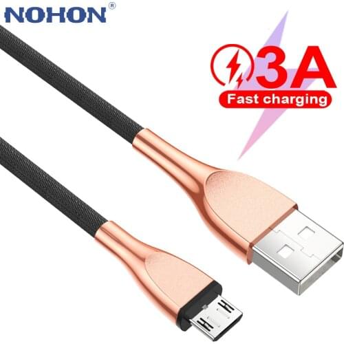 1m 2m 3m Micro Cable For Samsung Huawei Redmi LG Nokia HTC Microusb Android 3A Fast Charge Mobile Phone Cord Charger Data Wire
