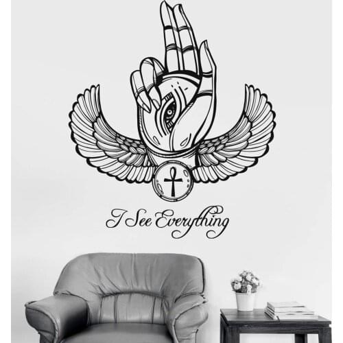 Wall Decal Sticker Ancient Egypt Eye of Horus Ra Hand Talisman Stickers Home Ornament Living Room Bedroom Self Adhesive D551