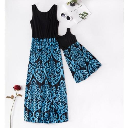 Mother Daughter Dresses Outfits Sleeveless Long Dress Mom And Daughter Dress Girls Mother And Me Dress Family Matching Clothes