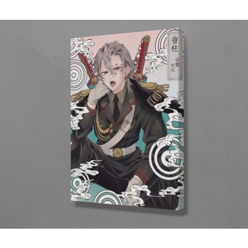 Tengen Uzui Demon Slayer Kimetsu no Yaiba Wall Art Framed Wooden Canvas Decoration poster prints for Home Frame decor Painting