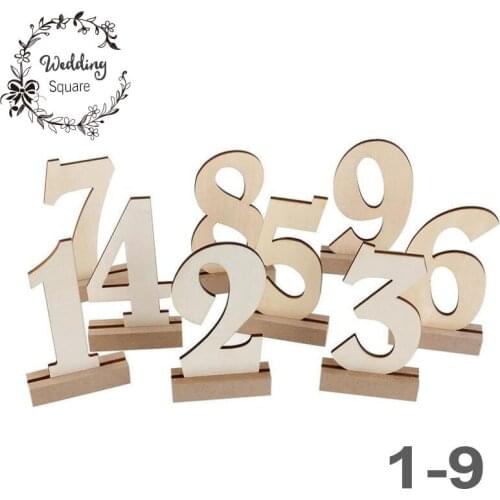 Party table number Wedding cards Wooden table numbers stand Number:1-9 / 10-20