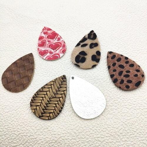 New arrival! 57x38mm 50pcs pu drop-shape Charm for earrings,Earring parts,jewelry findings