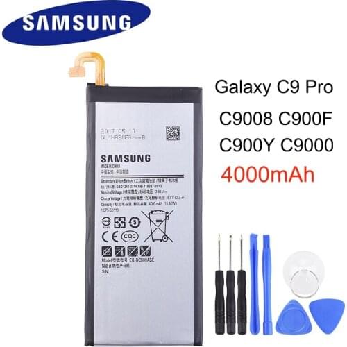 EB-BC900ABE Samsung Original Replacement Battery For Samsung Galaxy C9 Pro SM-C9000 C9008 C900F C900Y Batteria de phone 4000mAh