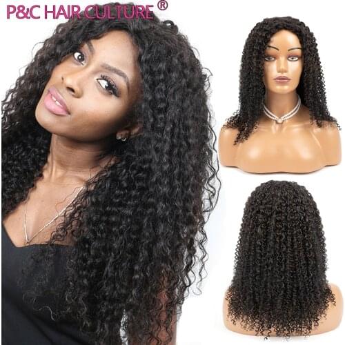 PC Hair Culture High Quality Synthetic Hair Wig Kinky Curly Water Wave Wigs For Black Women Glueless Full Machine Made Perruque