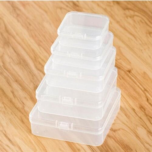 Plastic Small Transparent Box for Storage Jewelry Pill Chip Organizer Container Case Nail Art Battery Gadgets Boxes Waterproof