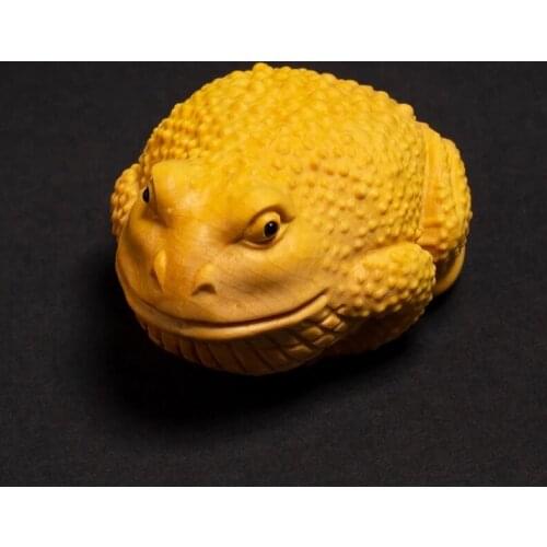 Lucky Fortune Toad Animal Sculpture Ornaments Gold Toad Mascot Creative Feng Shui Collection Small Animal Ornament