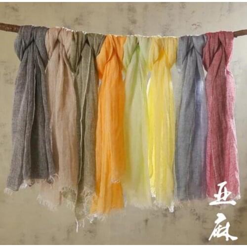 60x180cm Spring Women Cotton Linen Scarf Plain Solid Colorful Large Winter Scarves Wrap Stoles Pashmina Muslim Hijabs