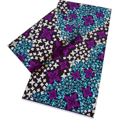 Sewing Fabric African Wax Fabric Ankara Pagne 100% Cotton Wax Fabric African Wax Printing Fabric Material Dress 6 Yards