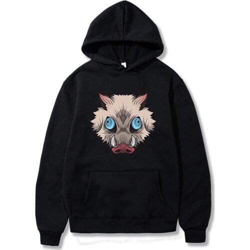 Anime Inosuke Breath of The Beast Sweatshirt Men Women Harajuku Hip Hop Funny Tracksuit Demon Slayer Pullover Hoodies Moletom