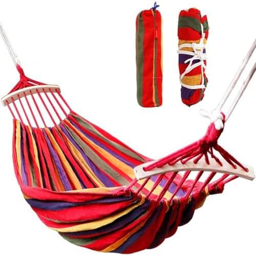 Single /Double People Canvas терка для овощей Camping Hammock Bend Wood Stick steady Hammock Outdoor Garden Swing Hanging Chair