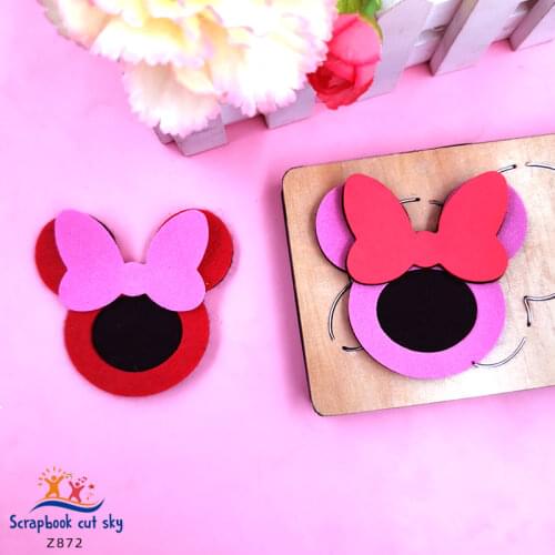 Cartoon Mouse Shaking Toys DIY Z872 Muyu Wooden Mold Cutting Scrapbook Dies Cutting Suitable For Market General Machines