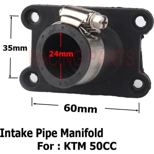 Motorcycle Intake Pipe Mainfold Boot For KTM SX 50 MALAGUTI LEM 50cc 60cc 2001-2008 50SX Mini Adventure Bike