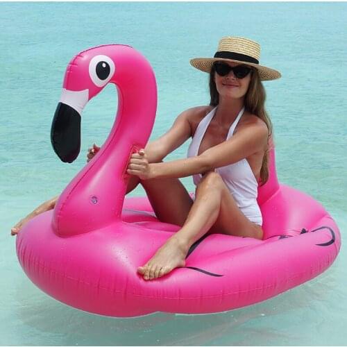 Funny Giant Inflatable Flamingo Pool Float Summer Pool Beach Inflatable Mattress Beach Sea Water Party Toys Adult Swmming Circle