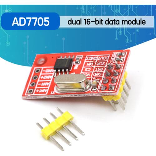 AD7705 Dual 16 bit ADC data acquisition module programmable input gain SPI interface